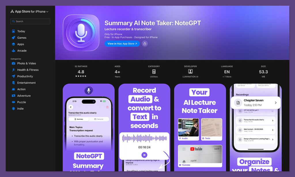 notegpt app store